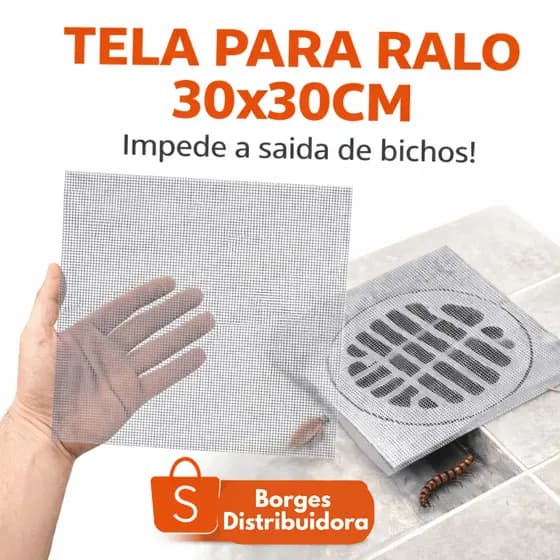 Tela Para Ralo Anti Insetos e Baratas 30x30CM | Kit 15 Unidades | Bloqueia Pragas e Mosquito da Dengue