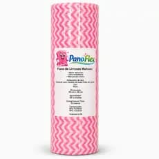 50 Unidades Pano de Limpeza Rosa PanoFlex 50x28cm Alta Absorção Multiuso