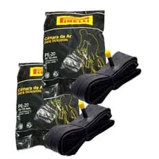 02 Câmara De Ar Para Bicicleta Aro 20 Pirelli Bico Grosso 33mm Camera Bike Infantil Mtb