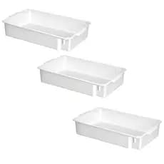 Kit C/3 Bandejas Topa Tudo Branca 11,5l Santana alimento açougue restaurante cozinha salgado
