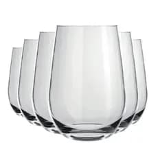 Jogo de 6 Copos de Vidro Dubai 355ml Drinks Sucos Refrigerantes Mesa posta