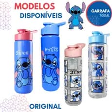 Garrafa Squeeze Stitch tampa abre fácil e alça