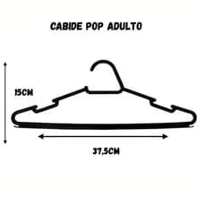 Kits 50/40/30/20 E 10 Cabides Plásticos Preto