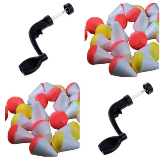 Manivela de molinete profissional + boias  de alarme de pesca + brinde surpresa  serve para tamanhos 3000 2000 1000 500 de todos os modelos de molinetes .
manivela dobrável facilita o transporte e evita quebra durante o trajeto na pescaria
