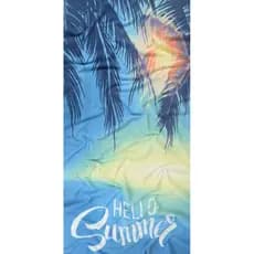 Toalha de Praia Estampada Aveludada 70X140cm Poliéster #09