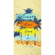Toalha de Praia Estampada Aveludada 70X140cm Poliéster #07