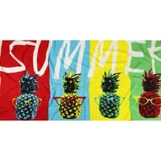 Toalha de Praia Estampada Aveludada 70X140cm Poliéster #10