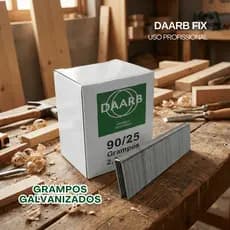 Grampo Industrial 90/25 Galvanizado Caixa 2.500 Unidades Alta Resistência Para Grampeador Pneumático