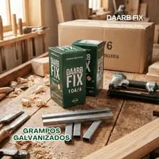 Grampo Industrial 106/06 Galvanizado Caixa 10.000 Unidades Para Grampeador Pneumático e Manual