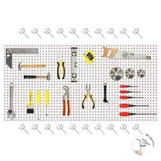 Painel Pegboard Chapa Eucatex Perfurado 20 Ganchos 60x120
