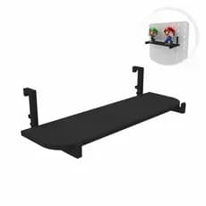 Prateleira Para Painel Pegboard 25x75 Gamer com 2 Ganchos Preto