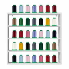 Nicho Organizador Expositor Para Linhas e Carretel de Costura Em Mdf Branco 60x63cm
