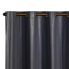 Cortina Blackout PVC Prata Chumbo 2,20 m x 1,30 com Varão de 1,50m