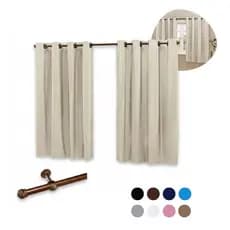 Cortina Blackout PVC Kit 2,80x1,80m Com Varão de 2m Incluso