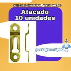 10 unidades suporte invisivel para nicho prateleira