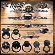 kit  2 / 3 / 4 / 5 puxador alça rustico colonial gaveta porta guarda roupa em metal