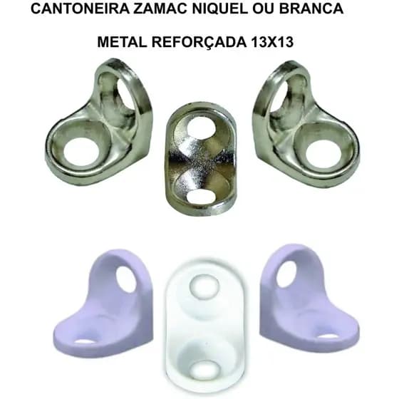 10 PCs cantoneira niquel ou branca para moveis Prateleira