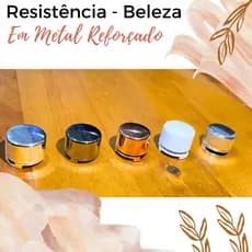 Kit 10 unidades botão frances de metal para fixar espelhos