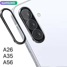 Kit Película Protetora de Lentes de câmera de metal para samsung A26 A36 A56