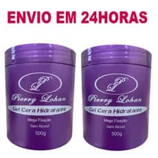 Kit 2 Gel Cera Pierry Lohan 500g Original Mega Fixação GEL CERA - Envio em 24 Horas