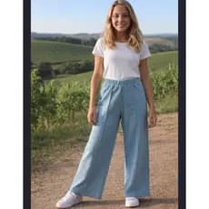 Calças para meninas – Kit 2 com modelagem Flare/Wide Leg