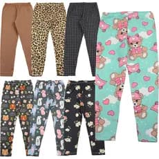 kit 3 Calça Legging Feminina Menina Infantil