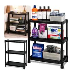 Estante Prateleira Modular Multiuso Organizadora Plástico Com 3 Prateleiras Reforçado - COM PEZINHOS