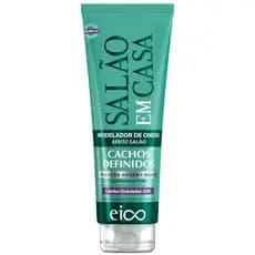Eico Leave-in Creme Hidrata Nutre Modelador Ondulados e Proteção Térmica Salão Em Casa Cachos Definidos 250ml Filtro UV