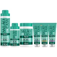 Kit Eico Cachos Definidos Shampoo 800ml Condicionador 450ml Máscara 1Kg Modeladores 250ml