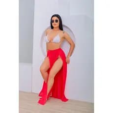 Saida De Praia Saia Pareo Longa Canga De Pareo Com Elastico