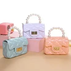 Bolsa Tote Com Pérolas De Geléia Para Adultos / Mini Bolsas De Geléia para crianças