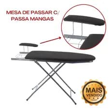 Tábua De Passar Extra Forte Reforçado Em Aço Com Passa Mangas
