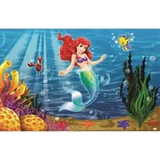 Painel Decorativo Infantil Sublimado Sereia Ariel Tema Festa