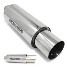Escapamento Abafador Esportivo Inox Race Chrome 5 Polegadas Polido Rc528