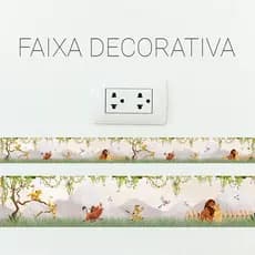 Faixa decorativa Infantil Rei Leão mufasa nala pumba simba timão