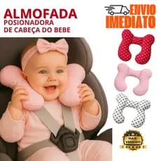 Almofada para Pescoço Bebe Conforto fofinha Apoio de Cabeça 100% Algodão