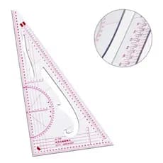 Régua De Escala Esquadro Triangular Alfaiate Para Modelagem Flexível