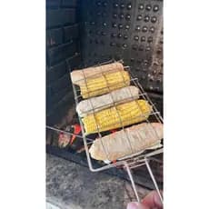 Grelha Churrasqueira Pão de Alho e Milho Aço niquelado Resistente praticidade Bom Acabamento
