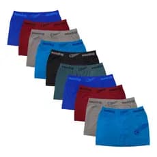 Kit 10 Cuecas Boxer Infantil Juvenil Conforto e Elasticidade Diversas Cores e Estampas 10 a 16 anos