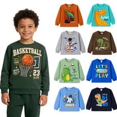 Kit 3 Blusa Moletom Infantil Estampado Menino Inverno Frio - 1 a 8 anos