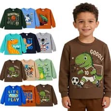 Kit 9 Blusas de Moletom Infantil Estampado Menino Inverno Frio - 1 a 8 anos