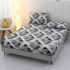 Roupa de Cama Lençol 400 Fios Micropercal Ponto Palito Tecido Leve e Macio Estampado