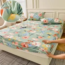 Jogo de Lençol Estampado Microfibra Tecido Leve e Macio Estampas Sortidas