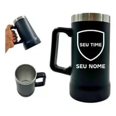 Caneca Térmica 700ml Personalizada Nome Inox Time Empresa
