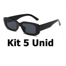 Kit 5 Óculos De Sol Retro Vintage PRETO Pronta Entrega
