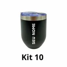 Kit 10 Copos Cuia Térmico Personalizado Nome Time Logo