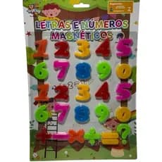 Letras e Números Magnéticos Educativos Infantil Imã Alfabeto Formar Palavras