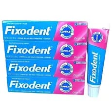 Fixodent 4 Unidades Creme Fixador Para Prótese Dentadura 68g | Original