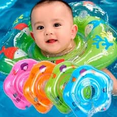 Anel Boia de Pescoço Inflavel para Bebe Flutuador Infantil de Piscina e Banho Confortavel e Seguro