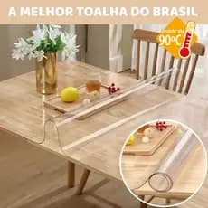 Toalha de Mesa de Plástico Térmica Cristal Transparente Para 4 6 8 10 Lugares Decoração Cozinha